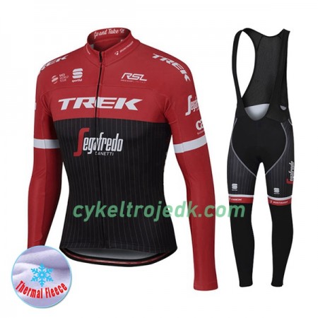 Cykeltøj Langærmet Vinter + Bib Cykelbukser Dame 2017 Trek-Segafredo N001